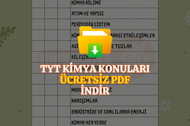 2024 TYT Kimya Konu Takip Çizelgesi (Ücretsiz PDF) - ÜniversiteGO